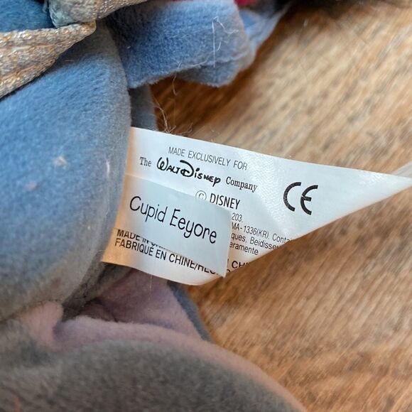 Disney Store Cupid Eeyore Valentines Day Bean Bag Plush Winnie the Pooh 9" - Picture 7 of 11